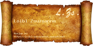 Loibl Zsuzsanna névjegykártya